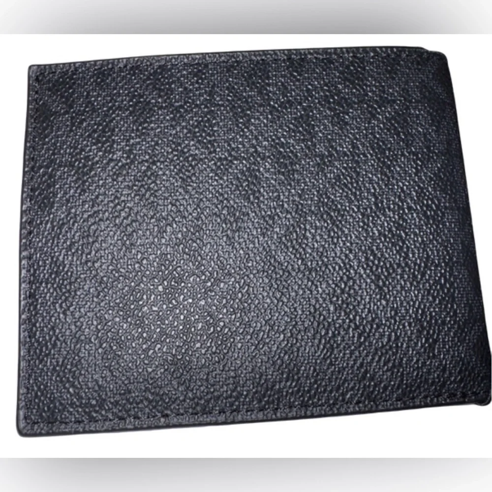 Michael Kors Black Signature Bi-Fold Card & Key Holder